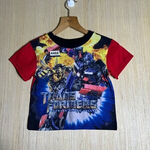 Vintage Transformers shirt Boys 6/7 Multi Color Short Sleeve Pajama Graphic